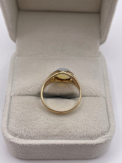 9ct gold opal gypsy ring