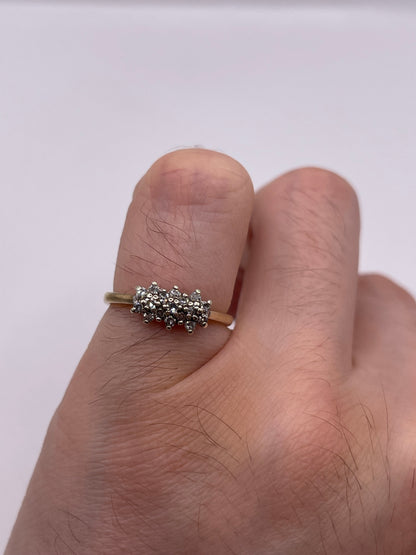 9ct gold diamond cluster ring
