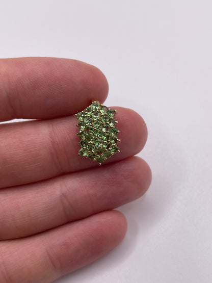 9ct gold tsavorite garnet pendant