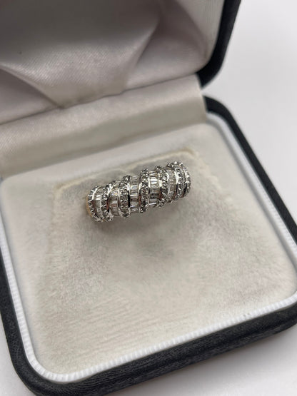 9ct gold diamond cluster ring