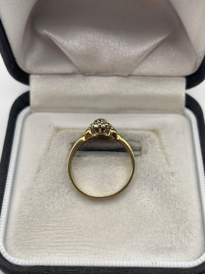 9ct gold ruby and diamond ring