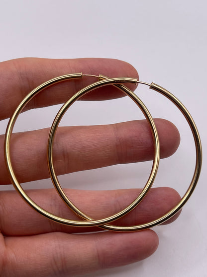 9ct gold creole earrings
