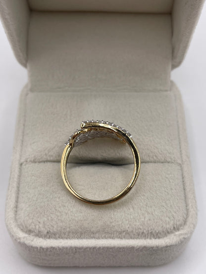9ct gold diamond cluster ring