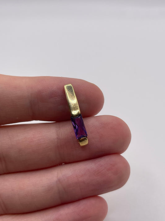 9ct gold amethyst pendant