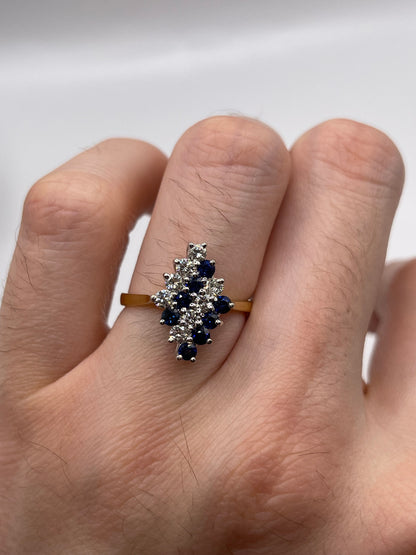 18ct gold sapphire and diamond ring