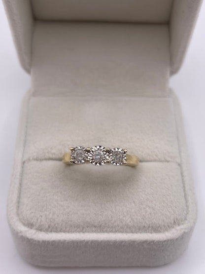 9ct gold diamond ring