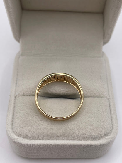 9ct gold diamond cluster ring