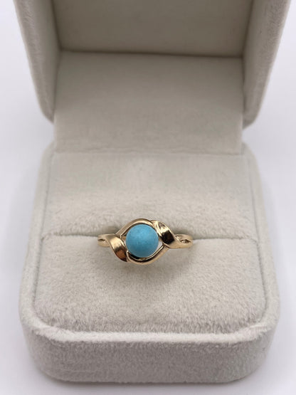 9ct gold turquoise ring