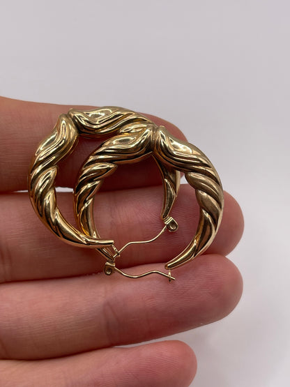 9ct gold creole earrings