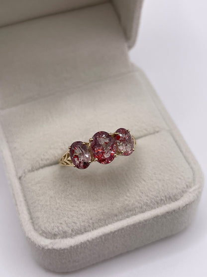 9ct gold gemstone ring