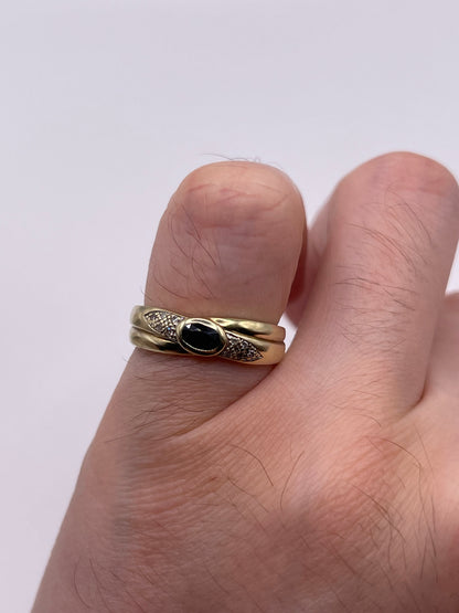 9ct gold sapphire and diamond ring
