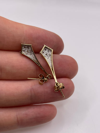 9ct gold diamond earrings