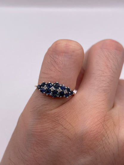 9ct gold sapphire and diamond ring