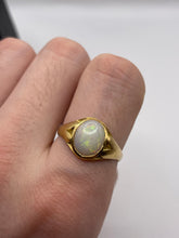 Load image into Gallery viewer, Antique 18ct gold opal signet ring
