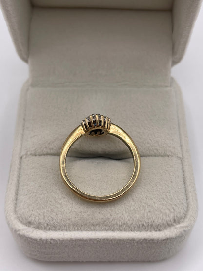 9ct gold sapphire and diamond ring