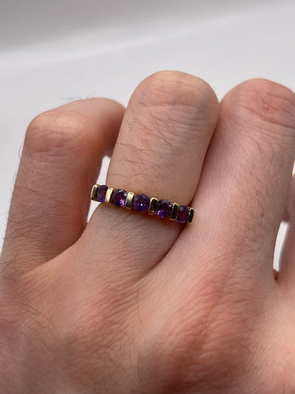 9ct gold amethyst ring
