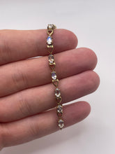 Load image into Gallery viewer, 9ct gold rainbow moonstone bracelet
