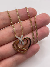 Load image into Gallery viewer, 9ct gold diamond heart necklace
