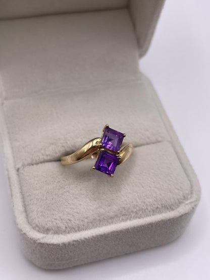 9ct gold amethyst ring