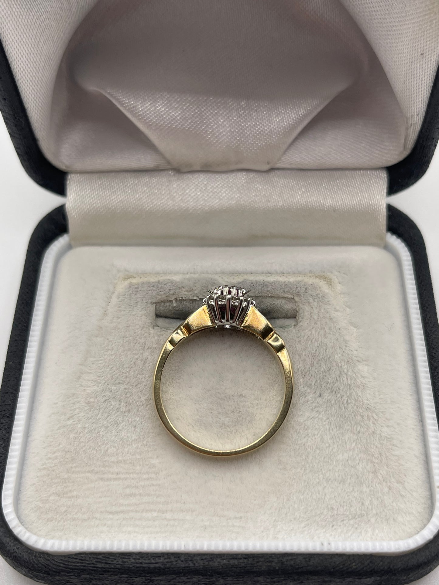 9ct gold ruby and diamond ring