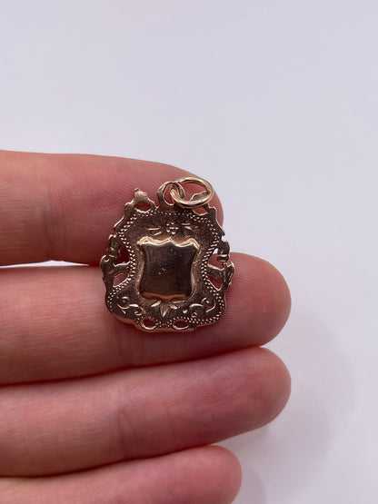 9ct rose gold fob pendant
