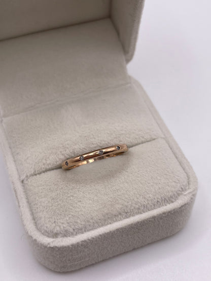9ct rose gold diamond ring