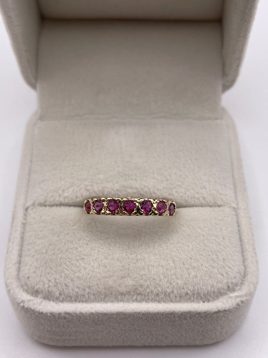9ct gold ruby ring