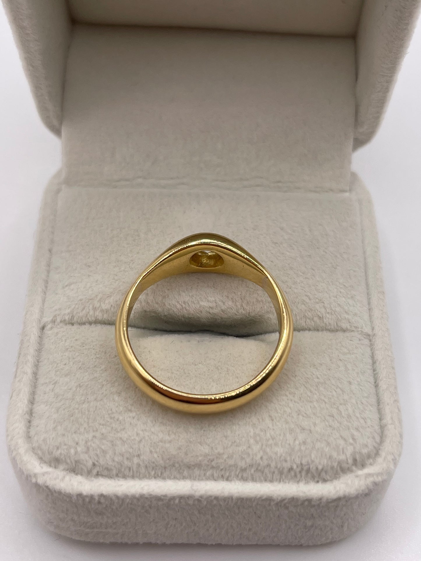 Antique 18ct gold diamond gypsy ring