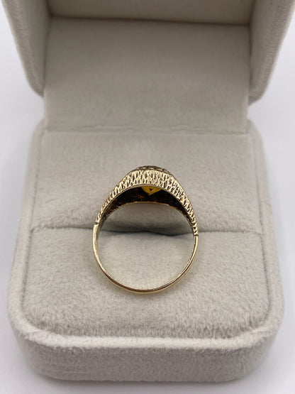 9ct gold citrine ring