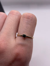 Load image into Gallery viewer, 9ct gold black diamond ring
