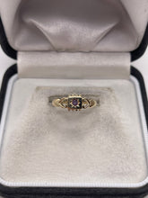 Load image into Gallery viewer, 9ct gold amethyst gypsy ring
