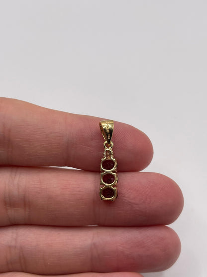 9ct gold tourmaline and diamond pendant