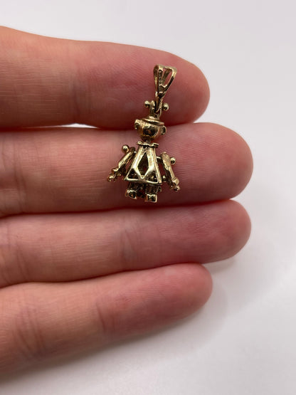 9ct gold clown pendant