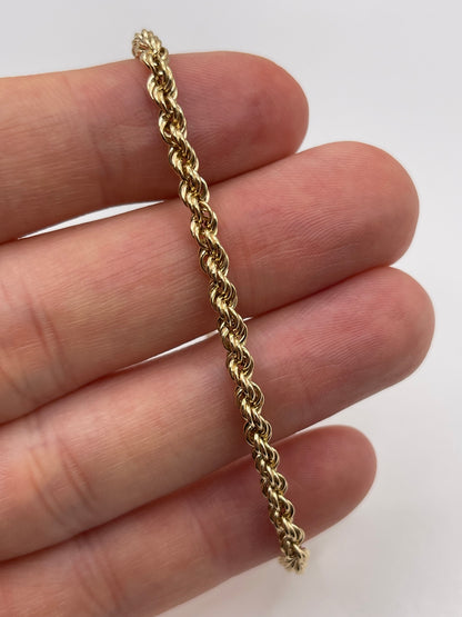 9ct gold rope bracelet