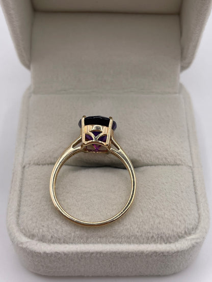 9ct gold amethyst ring