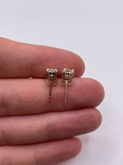 9ct gold topaz earrings