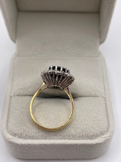 18ct gold sapphire and diamond ring