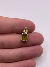 Load image into Gallery viewer, 9ct gold peridot and diamond pendant
