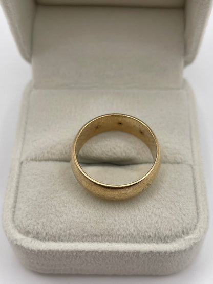 9ct gold diamond gypsy ring