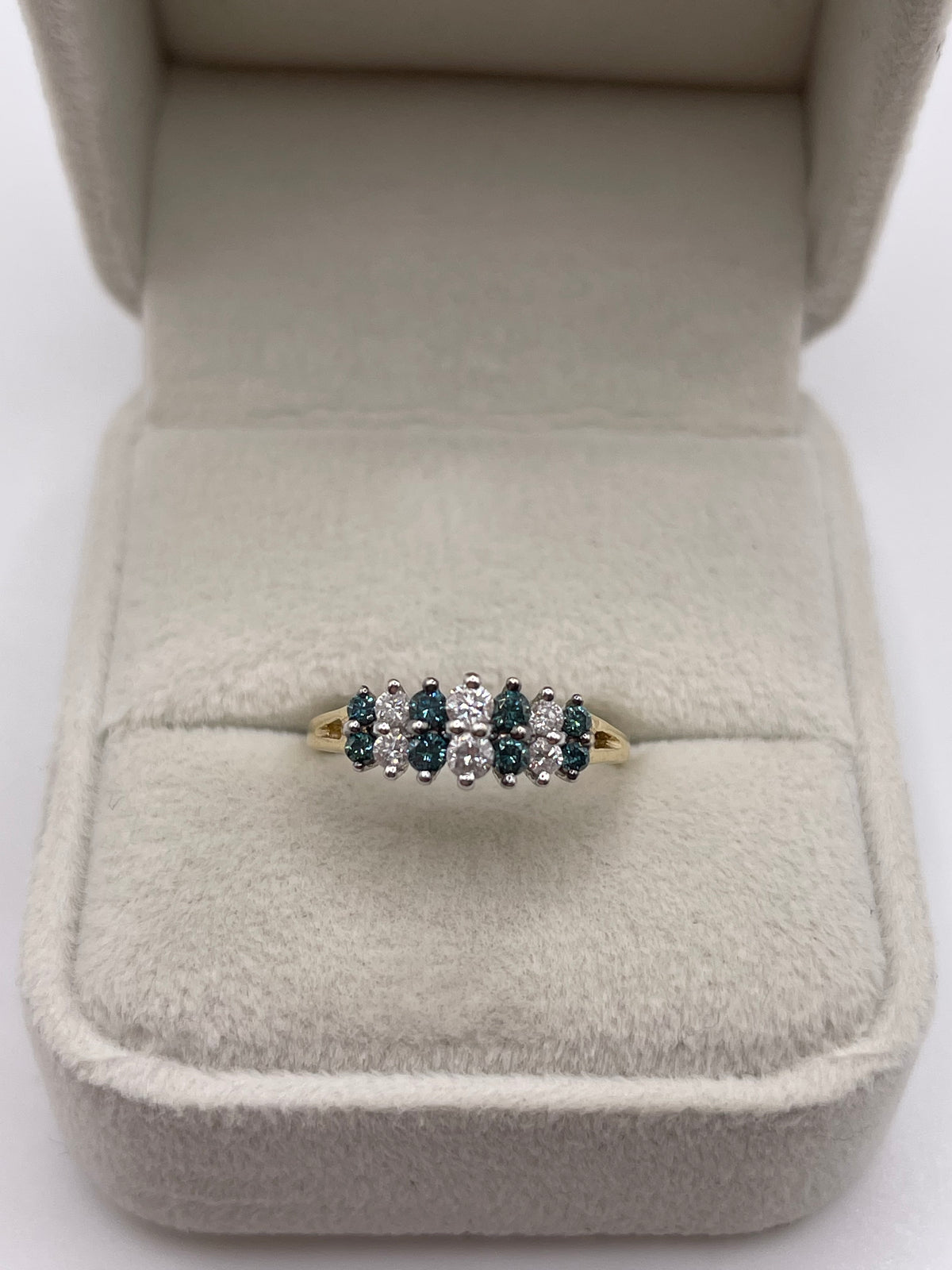 14ct gold diamond cluster ring