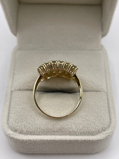 9ct gokd quartz cluster ring