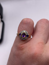 Load image into Gallery viewer, 18ct gold amethyst and diamond ring
