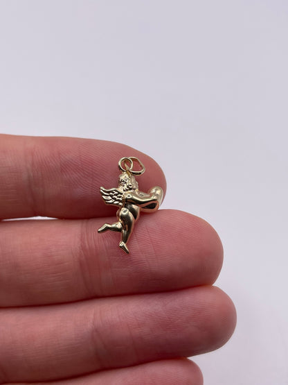 9ct gold cherub charm