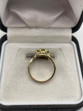 Load image into Gallery viewer, 9ct gold peridot and diamond ring
