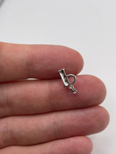 Load image into Gallery viewer, 9ct white gold diamond initial P pendant

