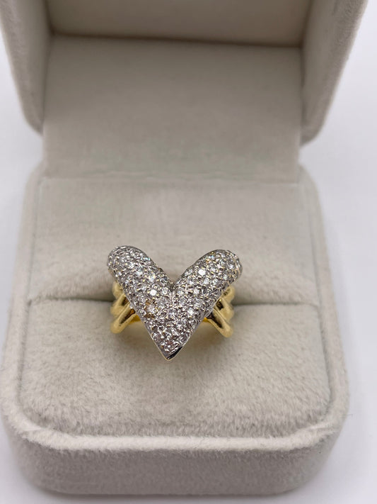 18ct gold diamond cluster ring