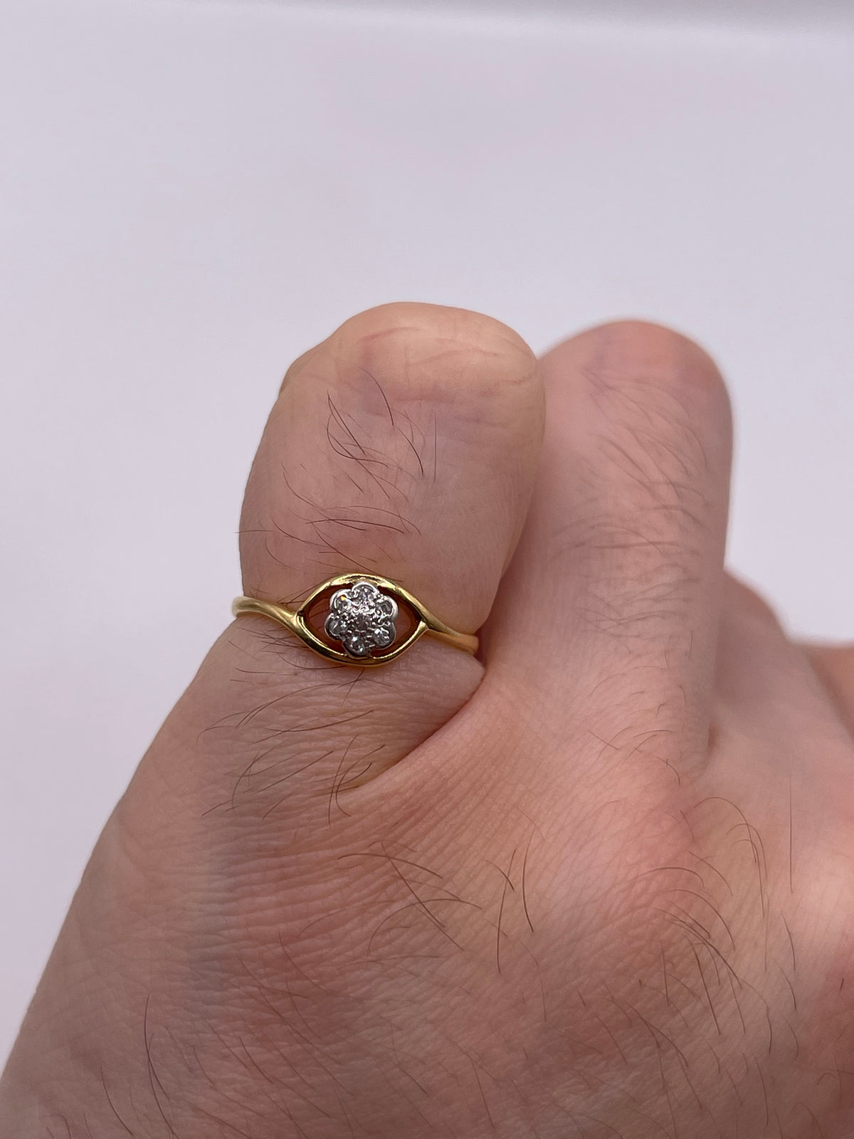 18ct gold platinum diamond ring