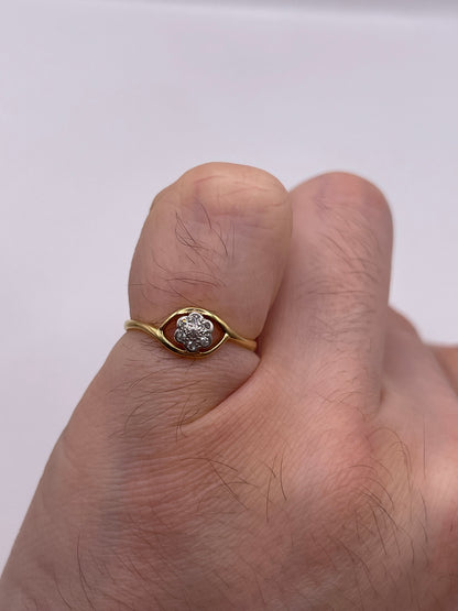 18ct gold platinum diamond ring