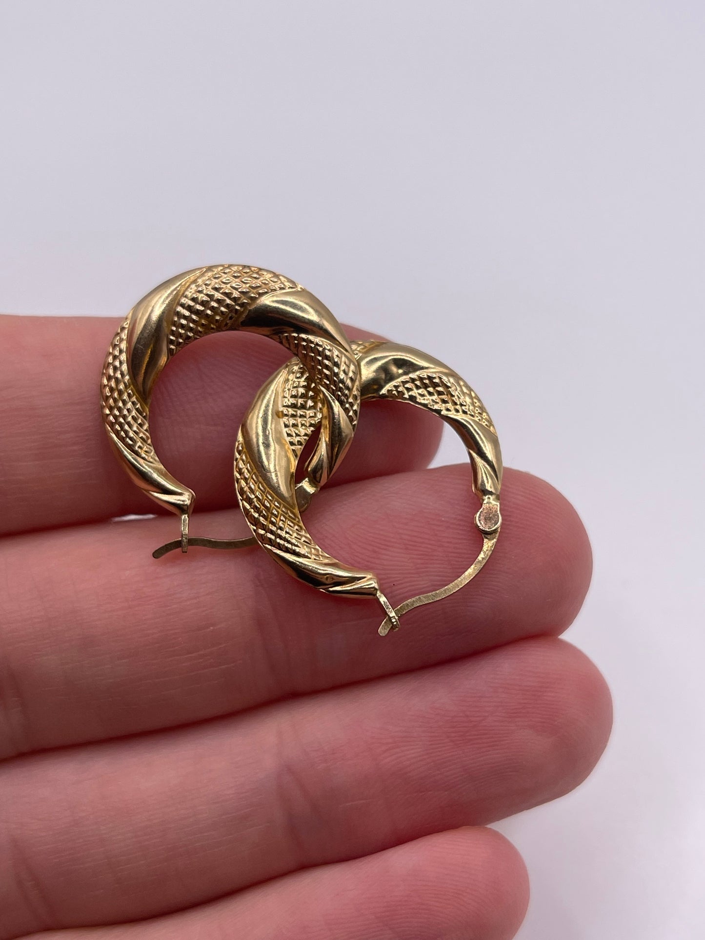 9ct gold creole earrings