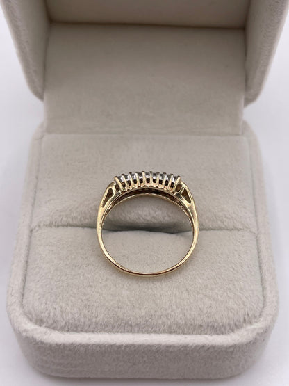 9ct gold diamond cluster ring